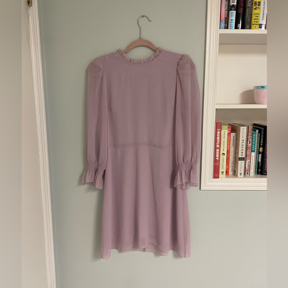 Aritzia Wilfred Swept Dress Cloudy Lilac - Picture 3 of 7